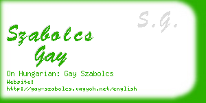 szabolcs gay business card